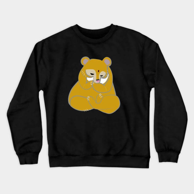Golden Yoga bear Crewneck Sweatshirt by belettelepink
